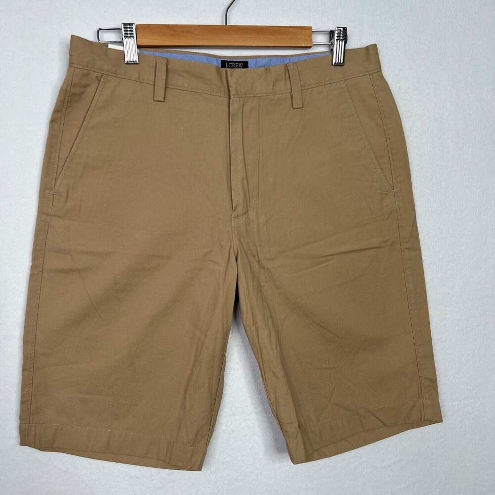 J Crew Shorts Mens 31" 11" Tan Brown Rivington Casual 100% Cotton Classic Preppy